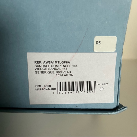 Lanvin 2 tone brown wedge sandals - Picture 7 of 8